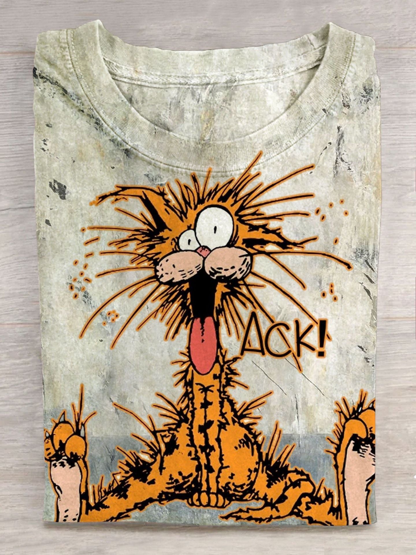 Cool Printed Street Fashion Animal Series Round Neck T-shirt